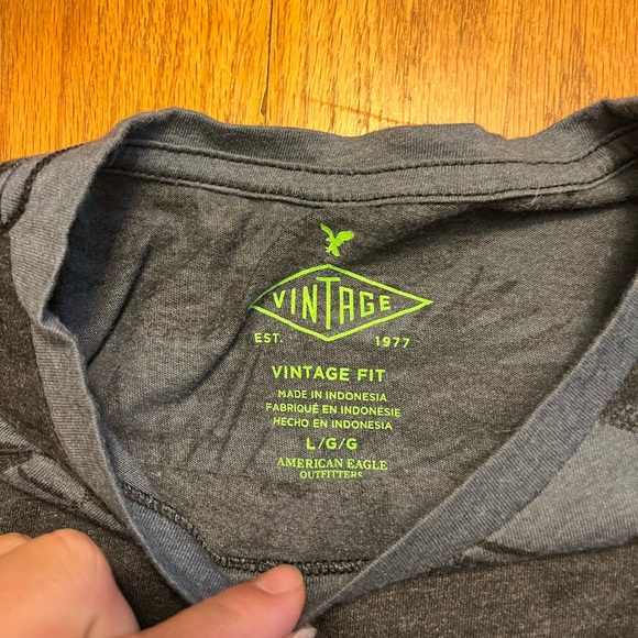 Vintage Fit Tropical Print Stripe Tee - Picture 2 of 6